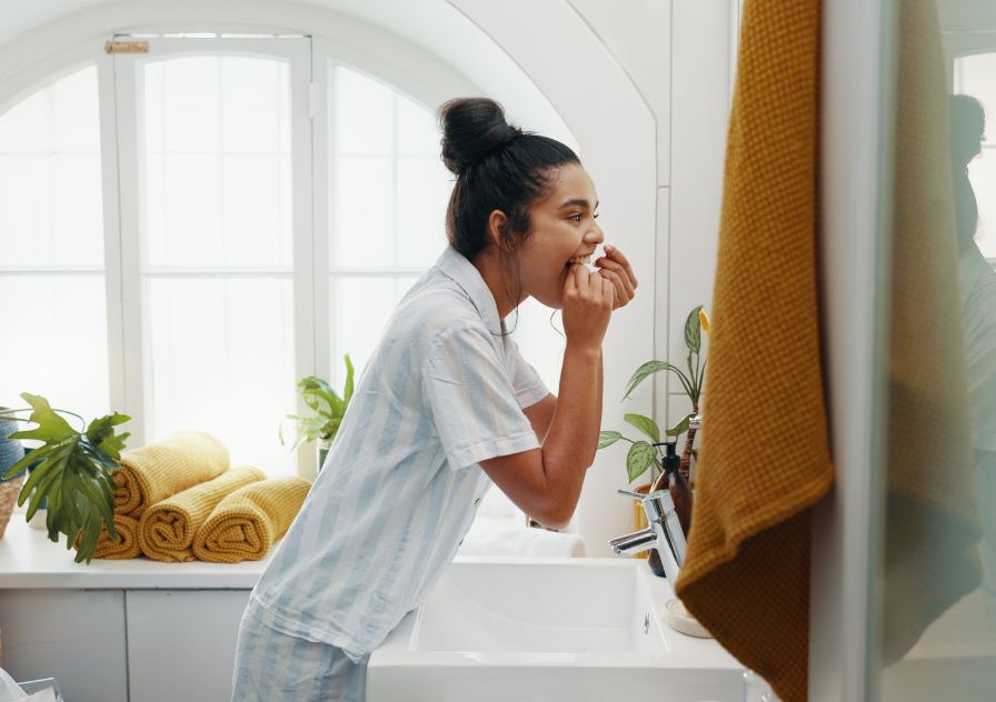 flossing teeth to prevent gum recession